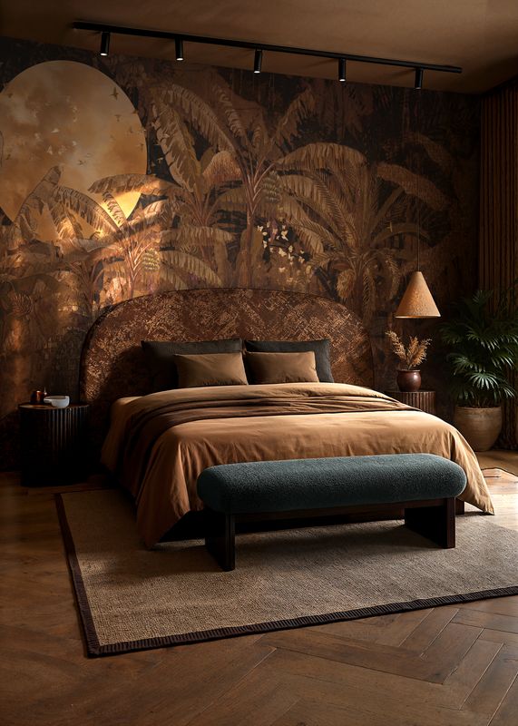 A Tuskara wallcovering installed in a hospitality interior
